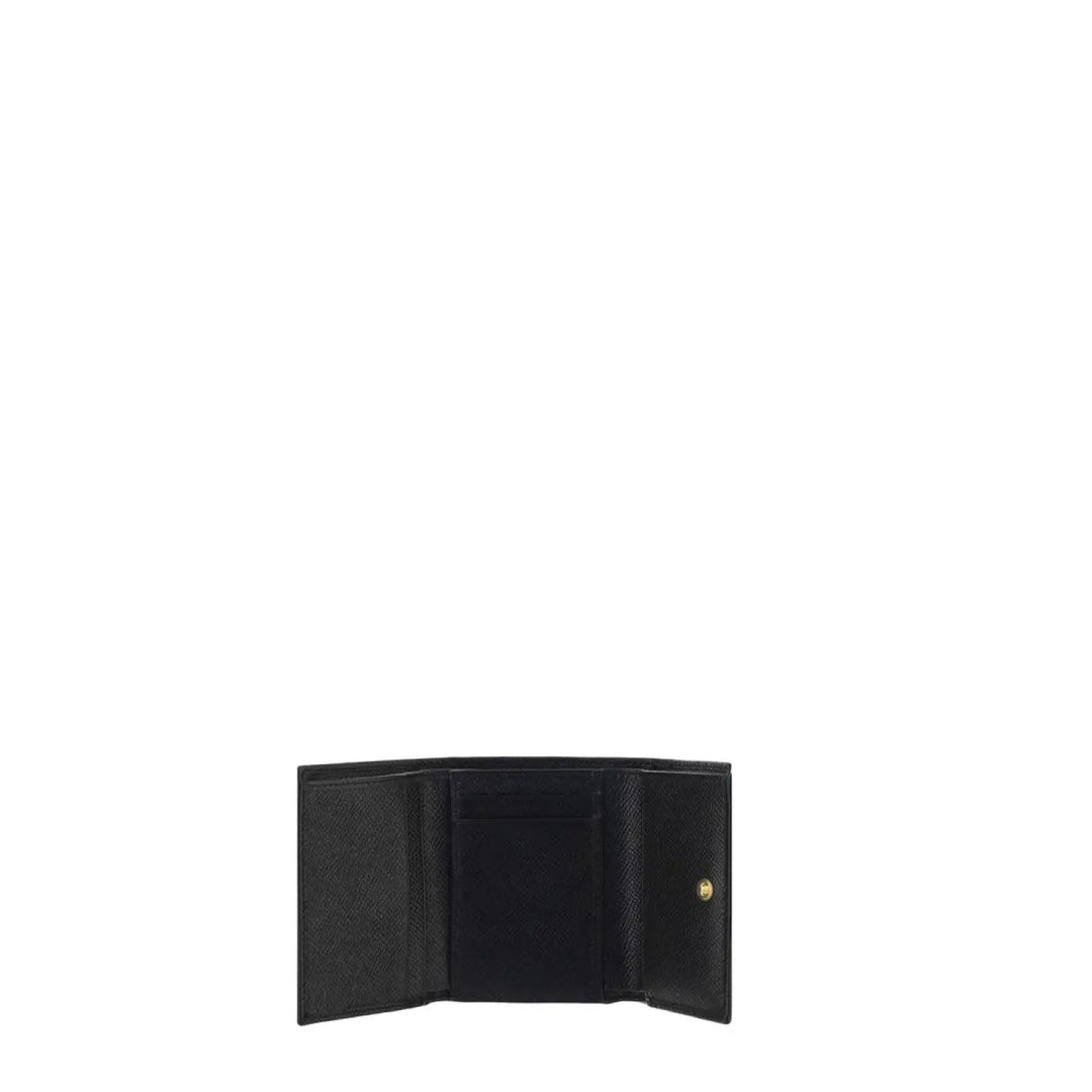 Dolce &amp; Gabbana Black Calf Leather Bos Taurus Wallet