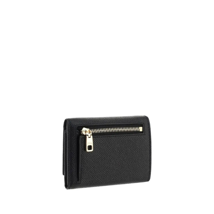 Dolce &amp; Gabbana Black Calf Leather Bos Taurus Wallet