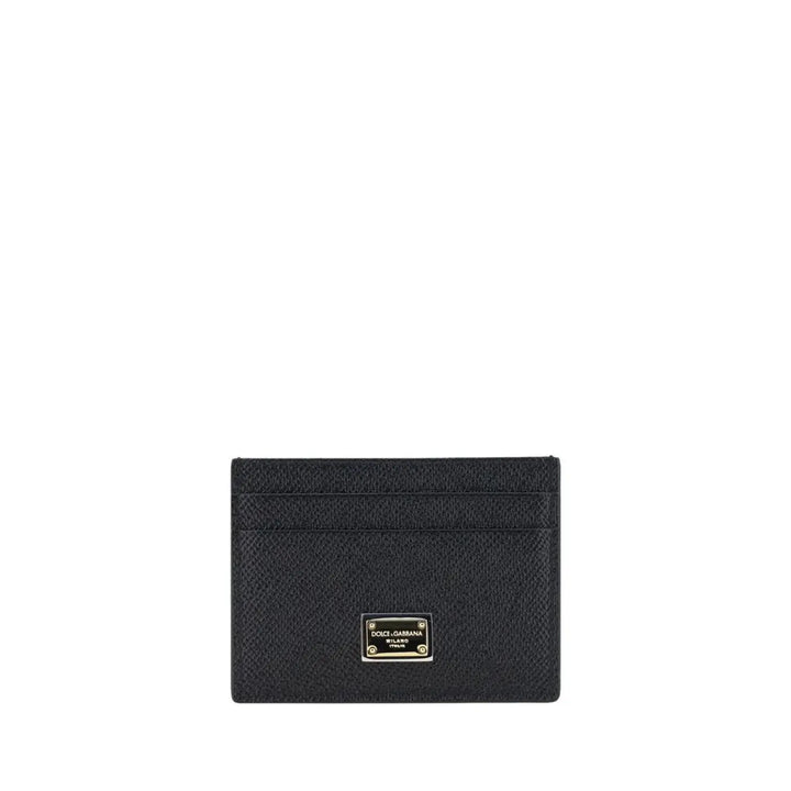 Dolce &amp; Gabbana Black Calf Leather Bos Taurus Wallet