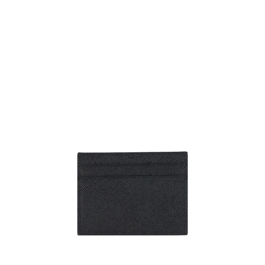 Dolce &amp; Gabbana Black Calf Leather Bos Taurus Wallet