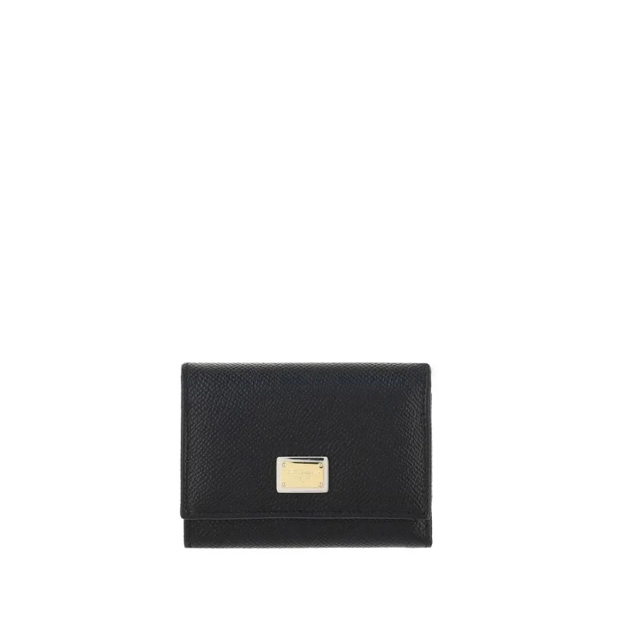 Dolce & Gabbana Black Calf Leather Bos Taurus Wallet