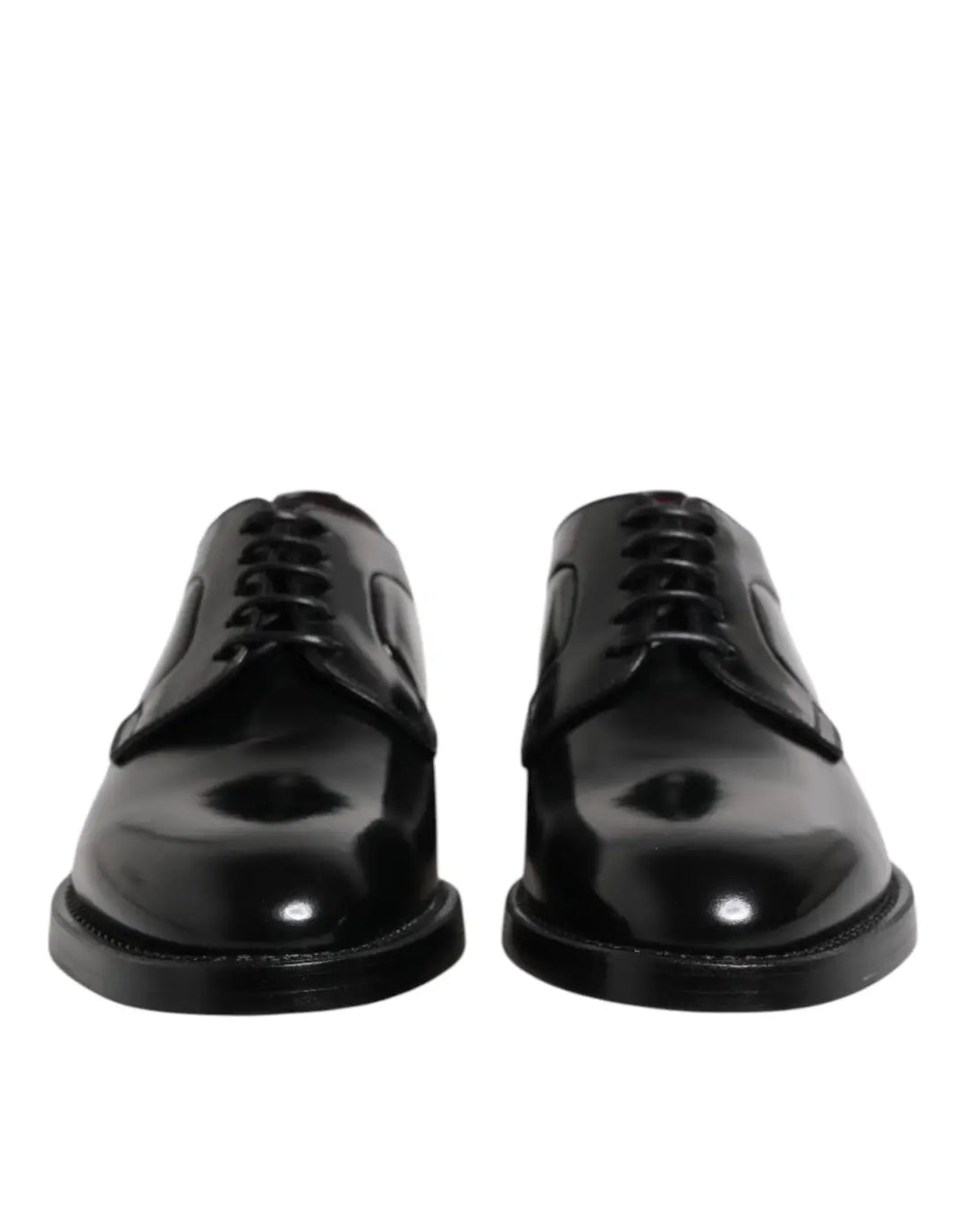 Dolce &amp; Gabbana Black Calf Leather Lace Up Dress Derby Shoes