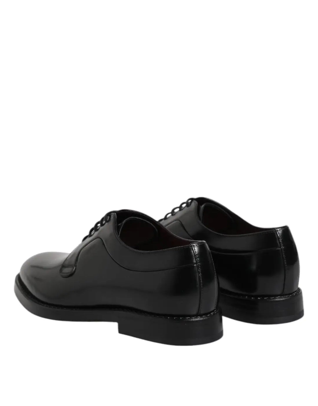 Dolce &amp; Gabbana Black Calf Leather Lace Up Dress Derby Shoes
