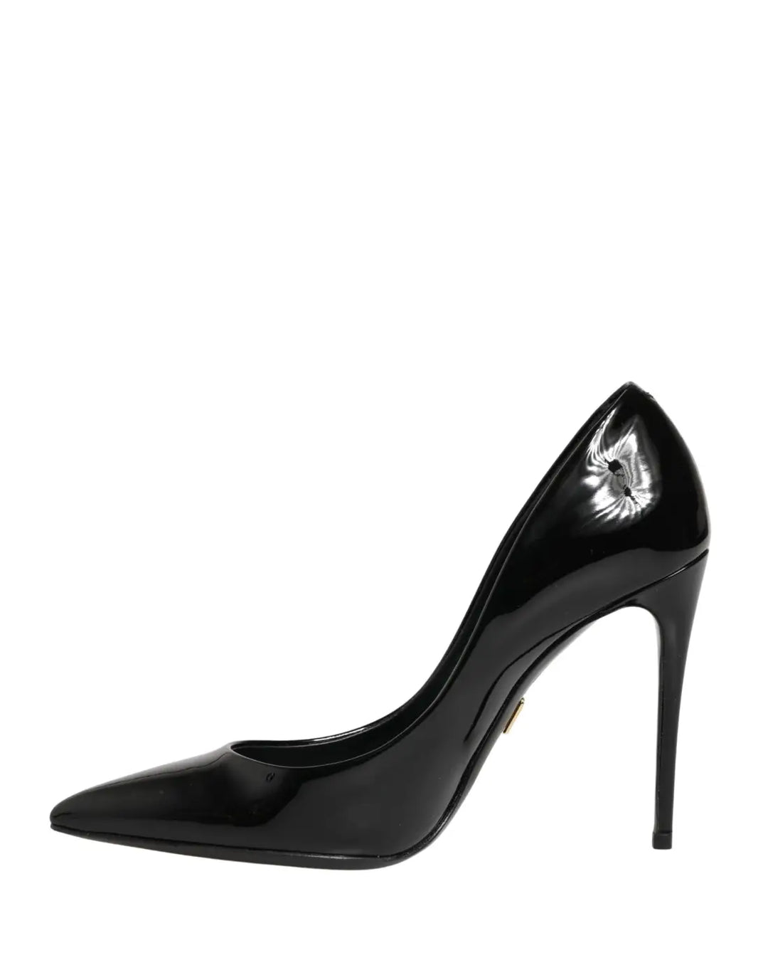 Dolce &amp; Gabbana Black Calf Leather Stiletto Heels Pumps Shoes