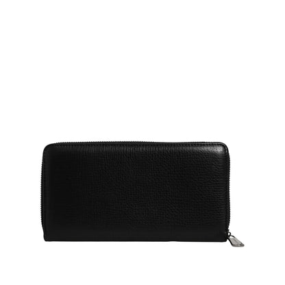 Dolce and Gabbana Black Calfskin Leather Continental Wallet &
