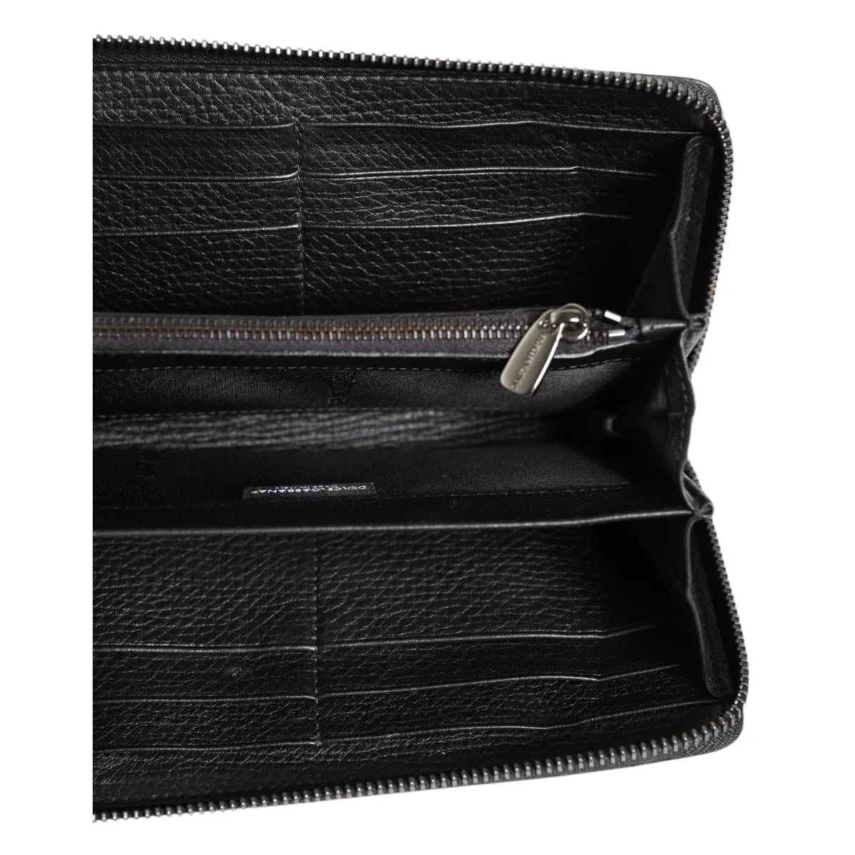 Dolce and Gabbana Black Calfskin Leather Continental Wallet &