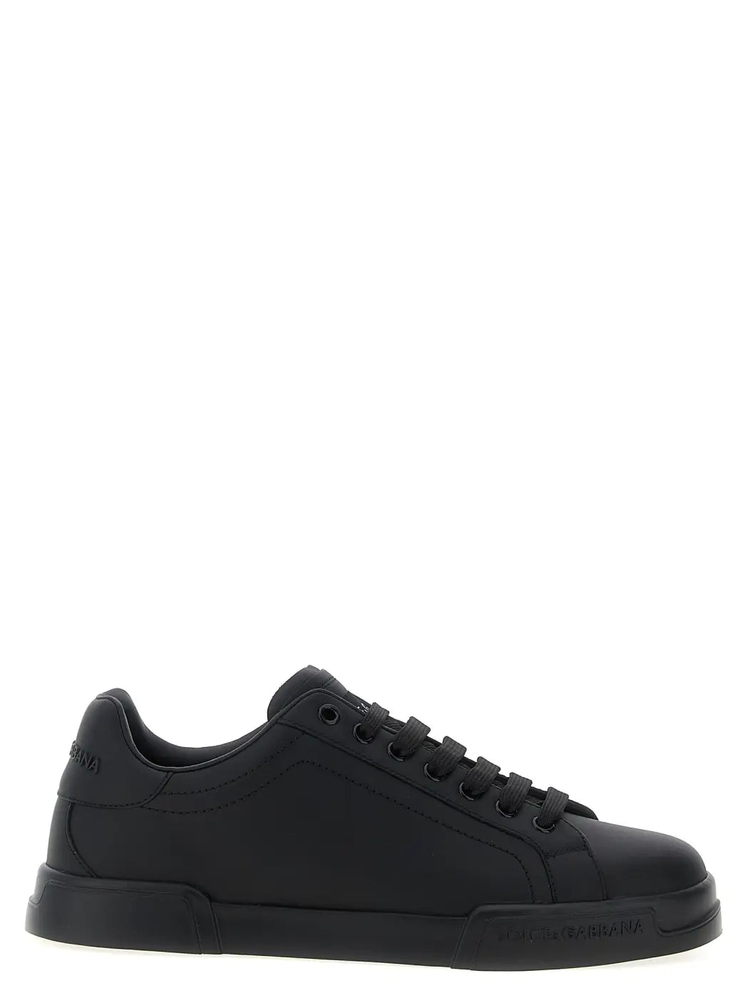Dolce & Gabbana Black Calfskin Low Top Sneakers