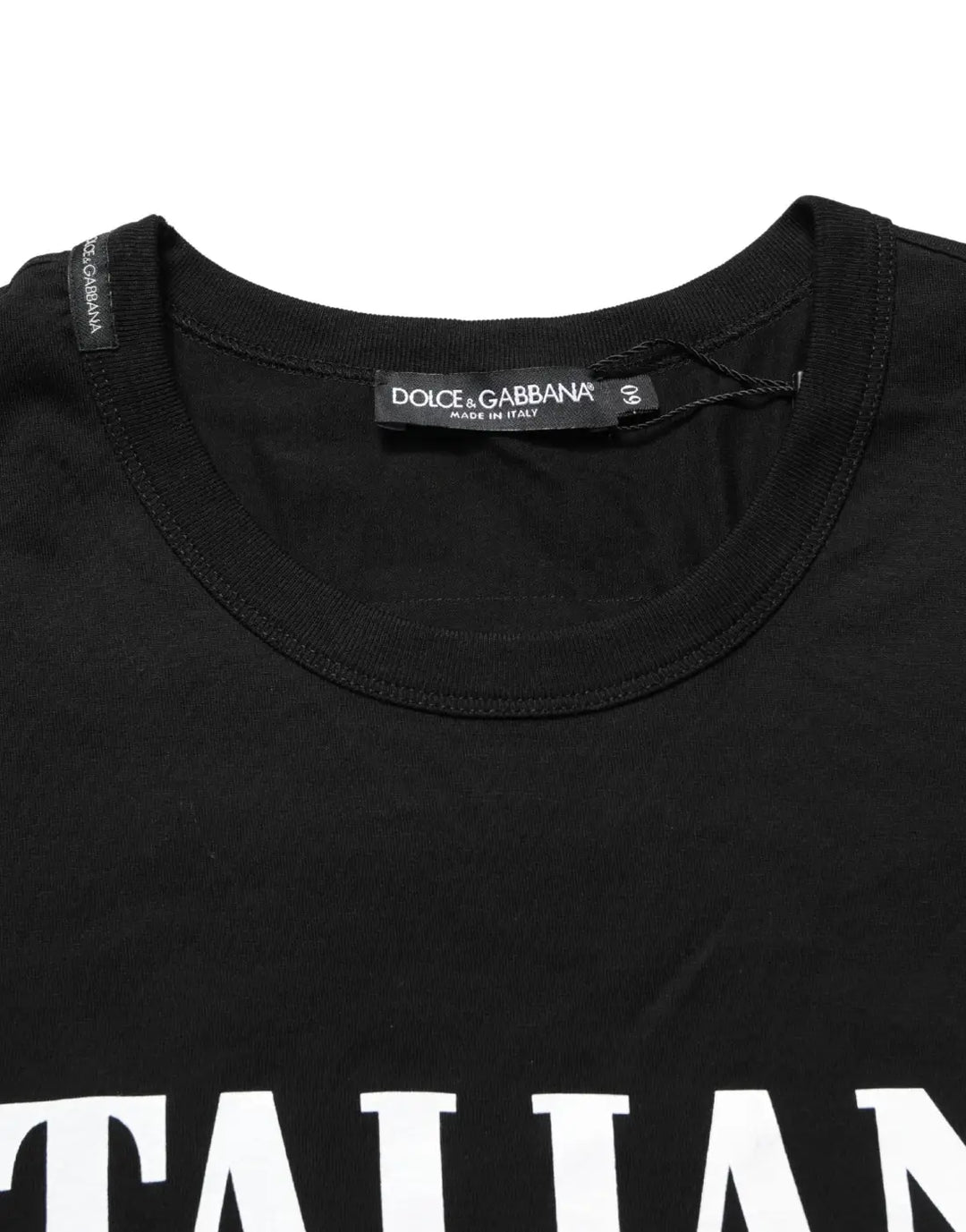 Dolce &amp; Gabbana Black Camouflage Graphic Cotton Crewneck T-shirt