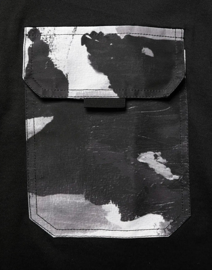 Dolce &amp; Gabbana Black Camouflage Pocket Oversized T-shirt