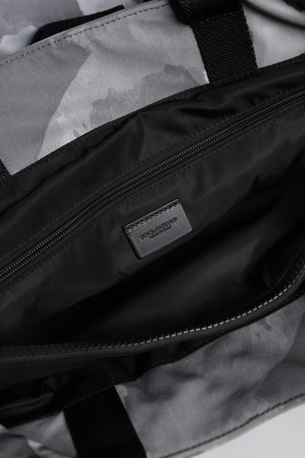 Dolce & Gabbana Black Camouflage Shoulder Strap Logo Plaque Bag