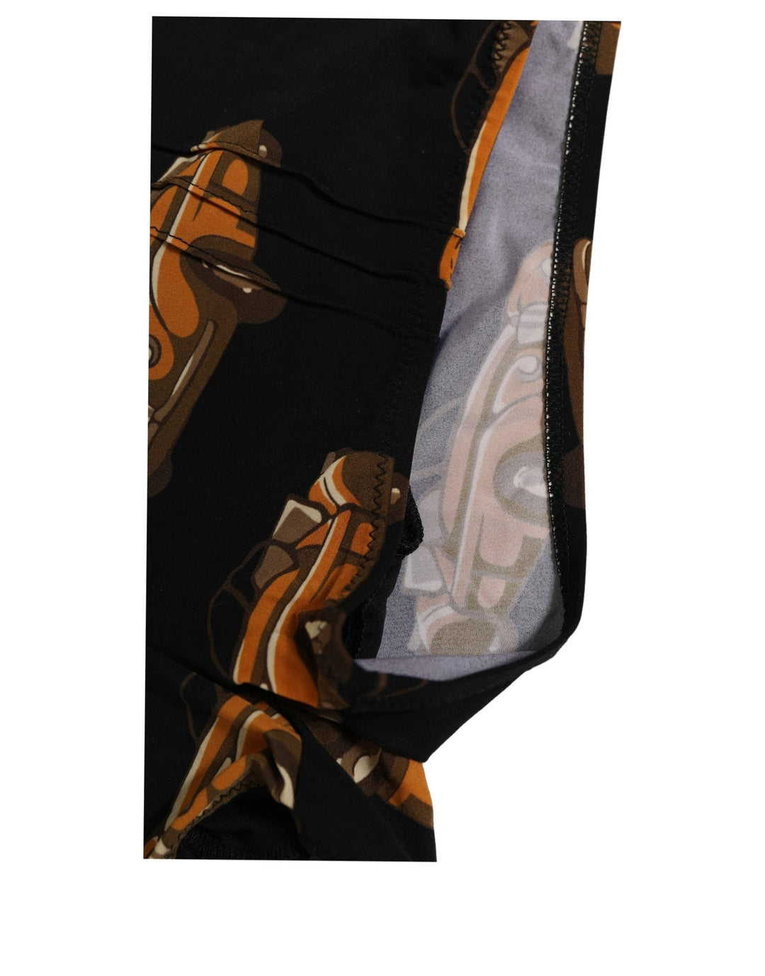 Dolce &amp; Gabbana Black Car Print Swim Trunk Beachwear Swimwear