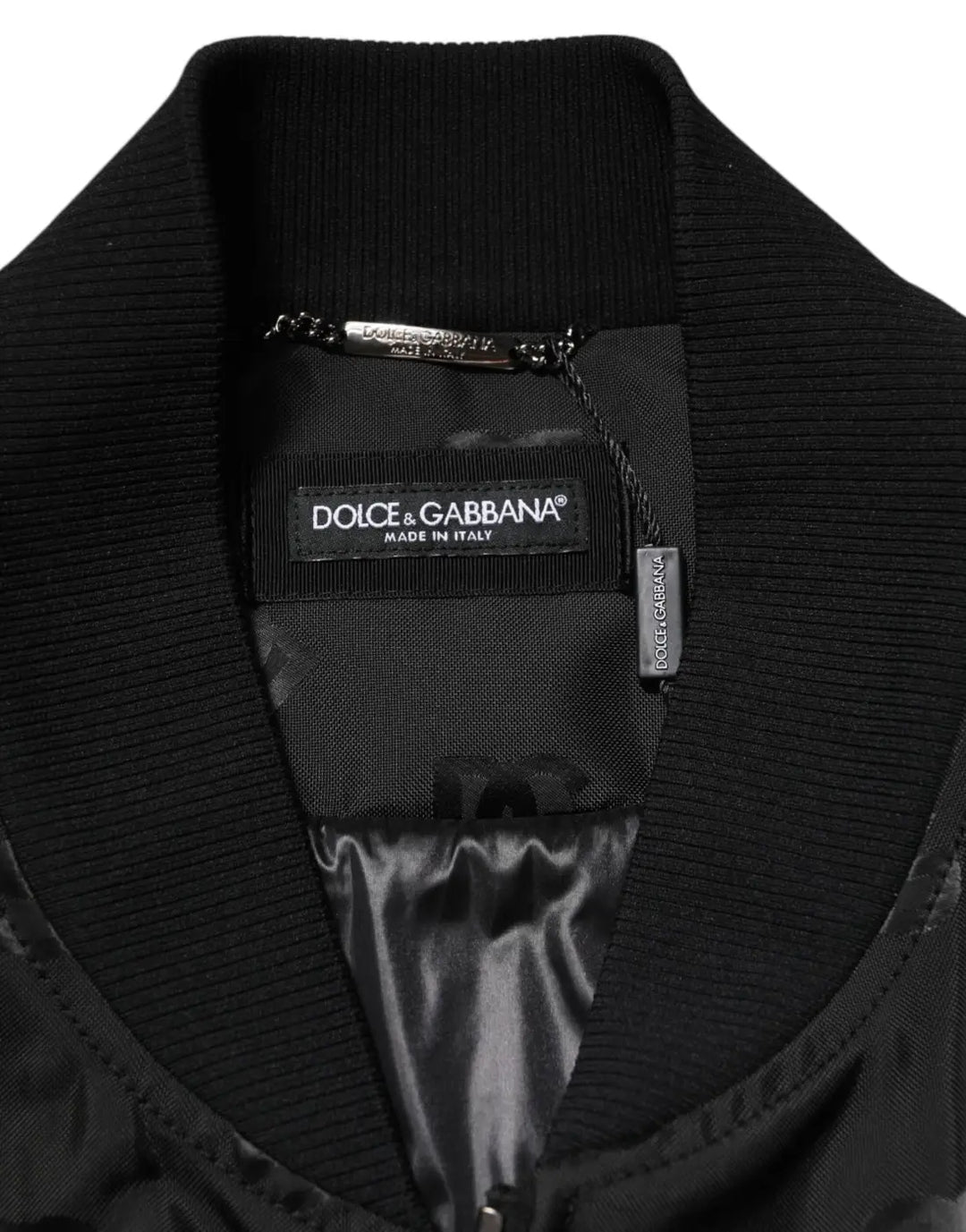 Dolce &amp; Gabbana Black Cargo Windbraker Logo Mania Jacket