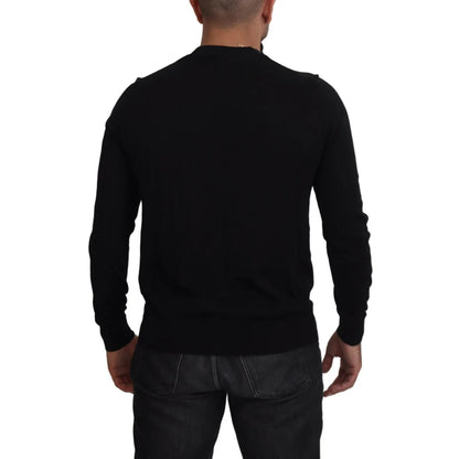 Dolce and Gabbana Black Cashmere Button Cardigan Sweater &