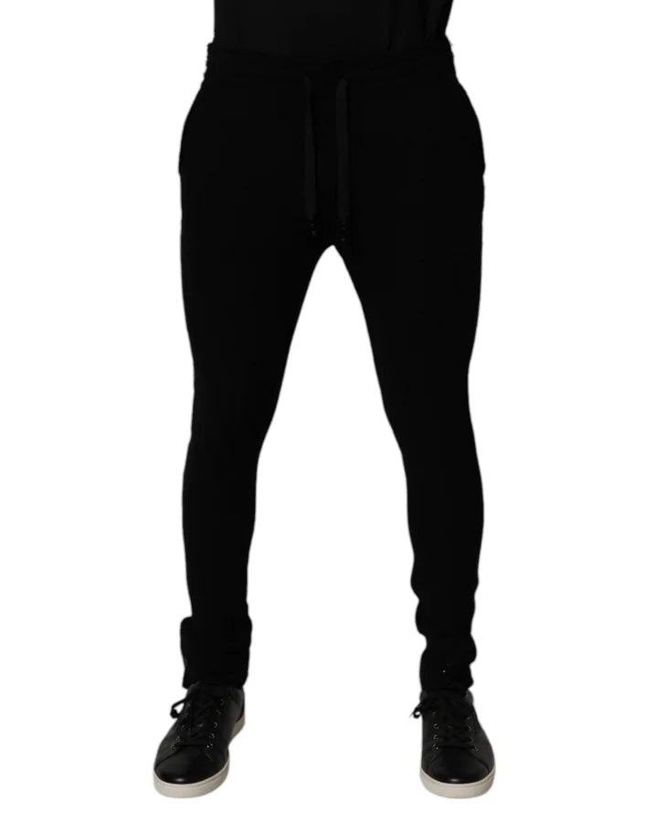 Dolce & Gabbana Black Cashmere Jogger Men Sweatpants Pants