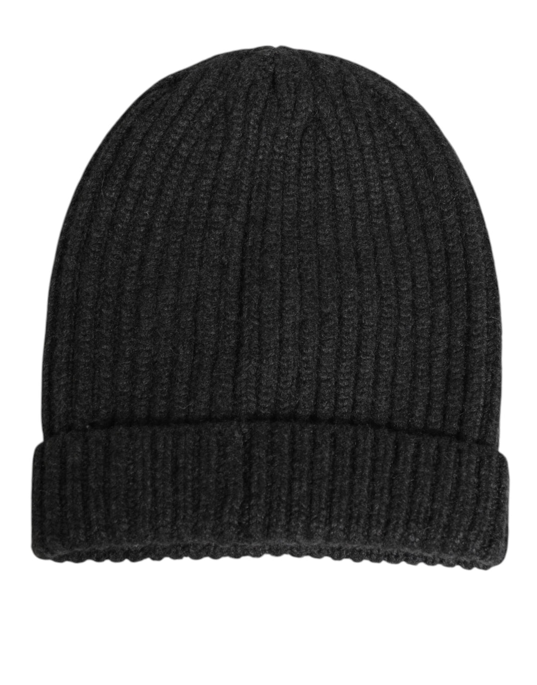Dolce &amp; Gabbana Black Cashmere Knitted Beanie Men Capello Hat