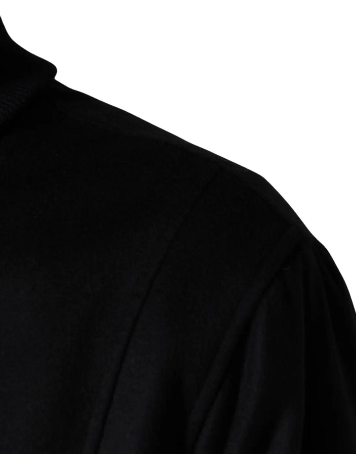 Dolce &amp; Gabbana Black Cashmere Knitted Button Down Jacket