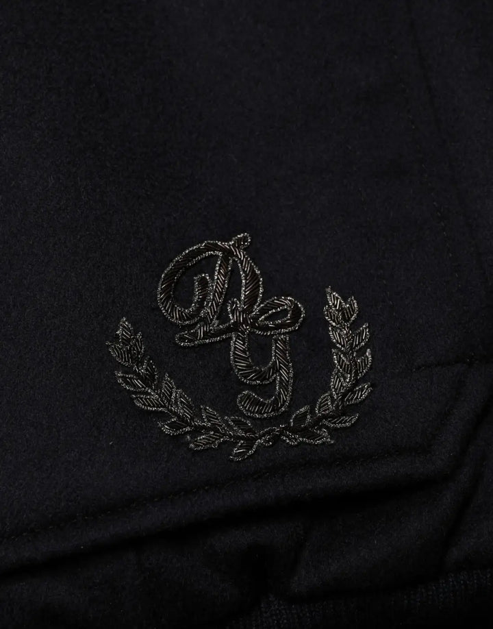 Dolce &amp; Gabbana Black Cashmere Knitted Button Down Jacket