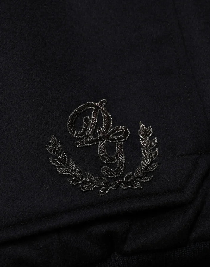 Dolce & Gabbana Black Cashmere Knitted Button Down Jacket
