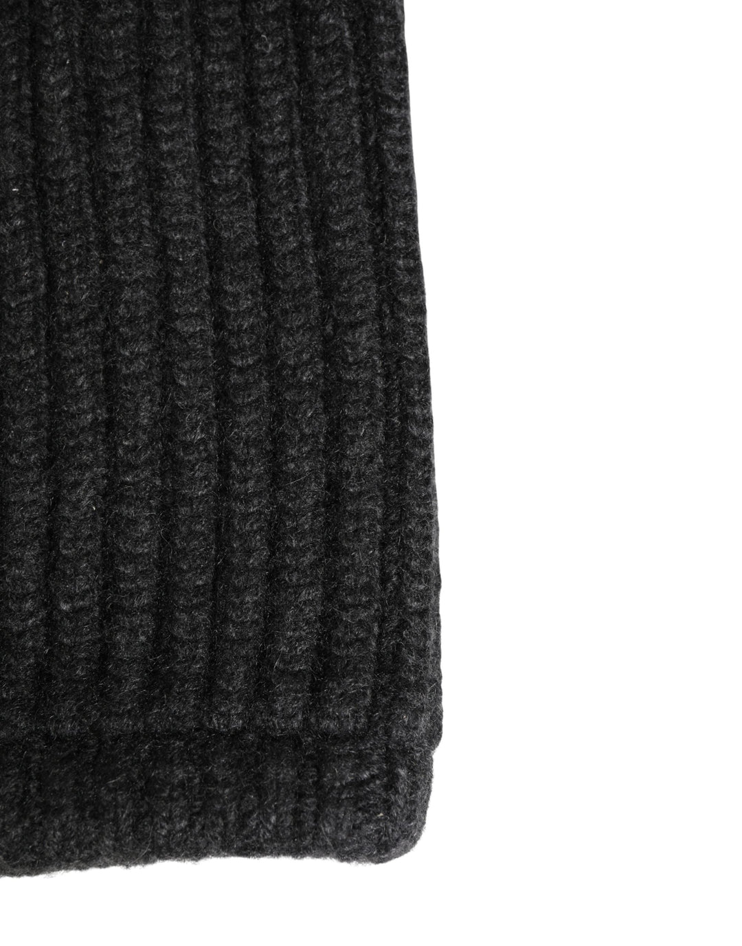 Dolce &amp; Gabbana Black Cashmere Knitted Men Winter Neck Warmer Hat