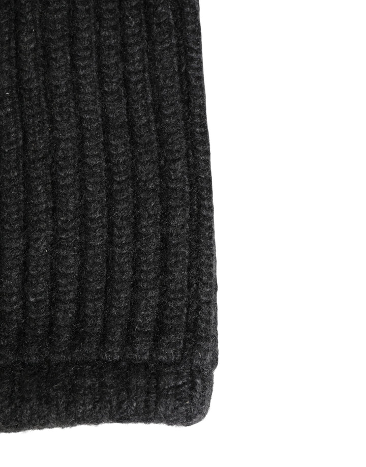 Dolce &amp; Gabbana Black Cashmere Knitted Men Winter Neck Warmer Hat