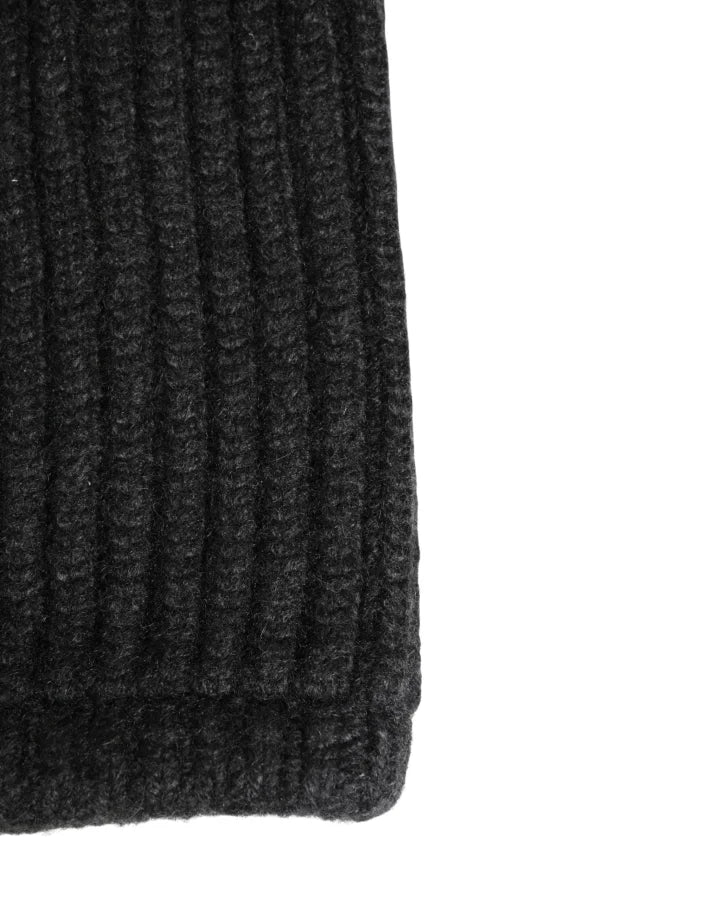 Dolce & Gabbana Black Cashmere Knitted Men Winter Neck Warmer Hat