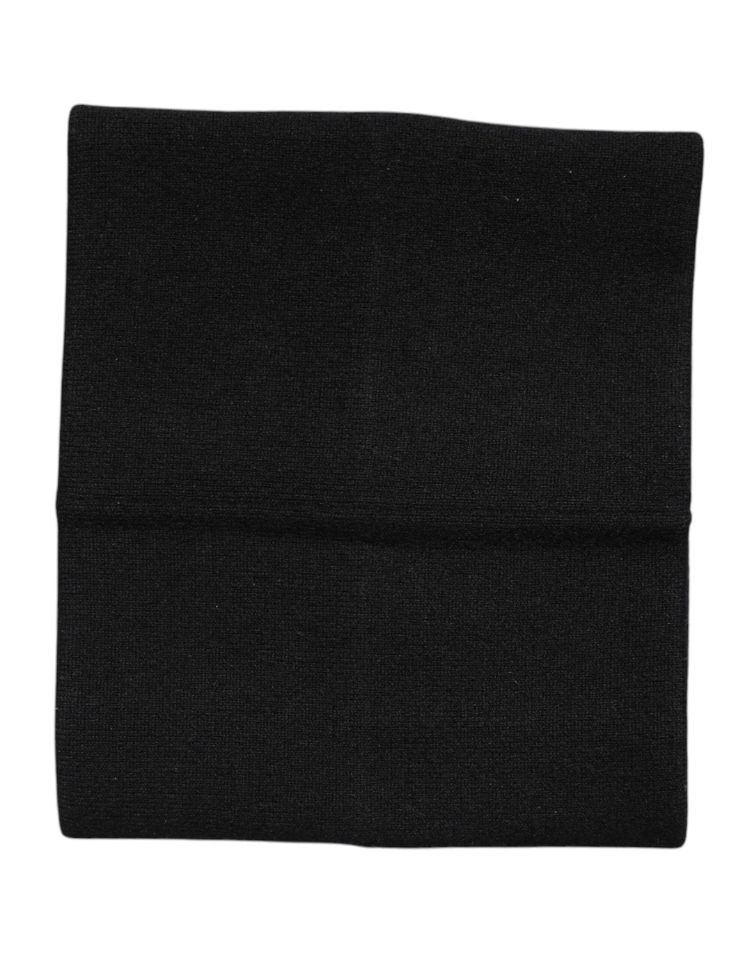 Dolce &amp; Gabbana Black Cashmere Knitted Neck Warmer Foulard Scarf