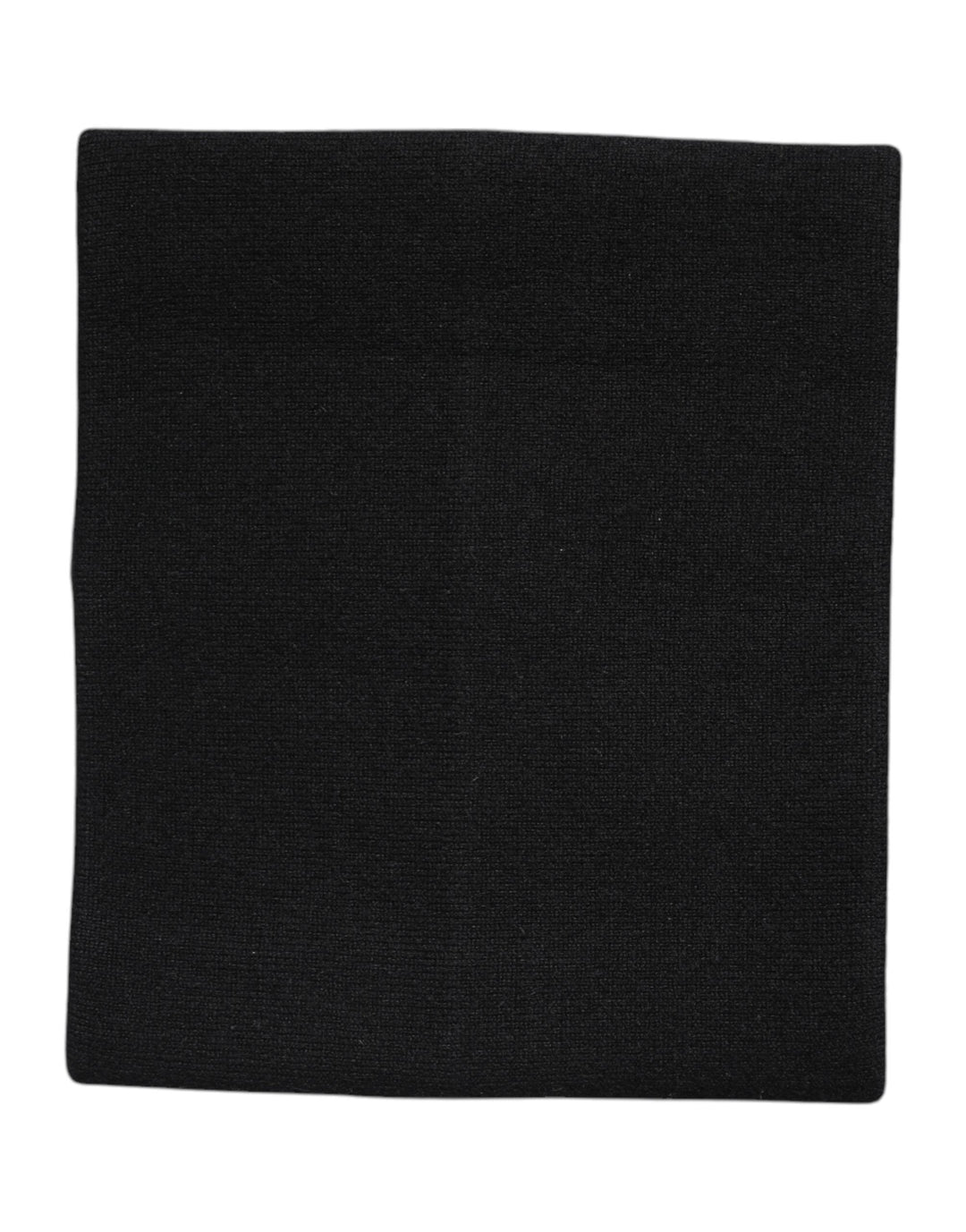 Dolce &amp; Gabbana Black Cashmere Knitted Neck Warmer Foulard Scarf