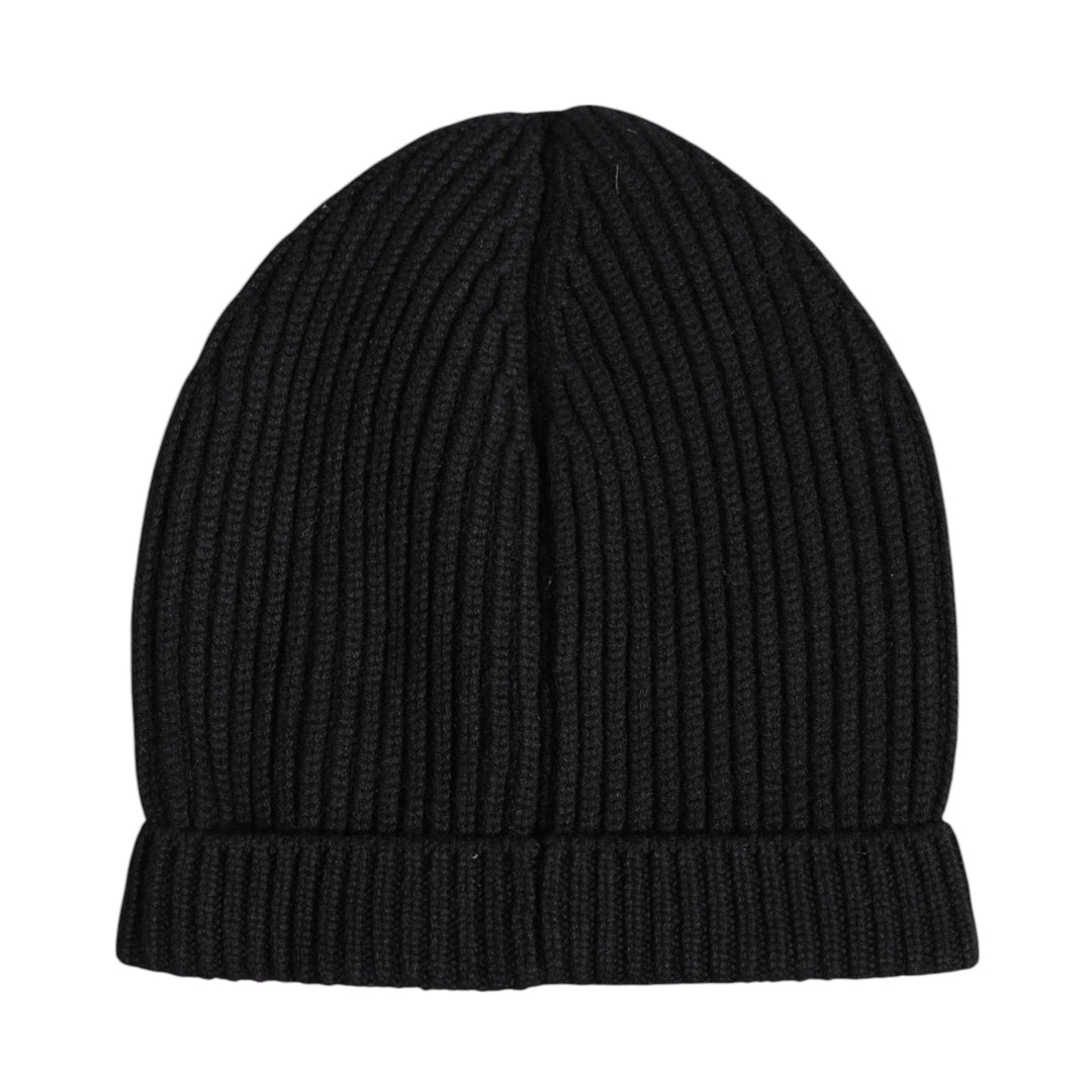 Dolce &amp; Gabbana Black Cashmere Knitted Winter Beanie Hat