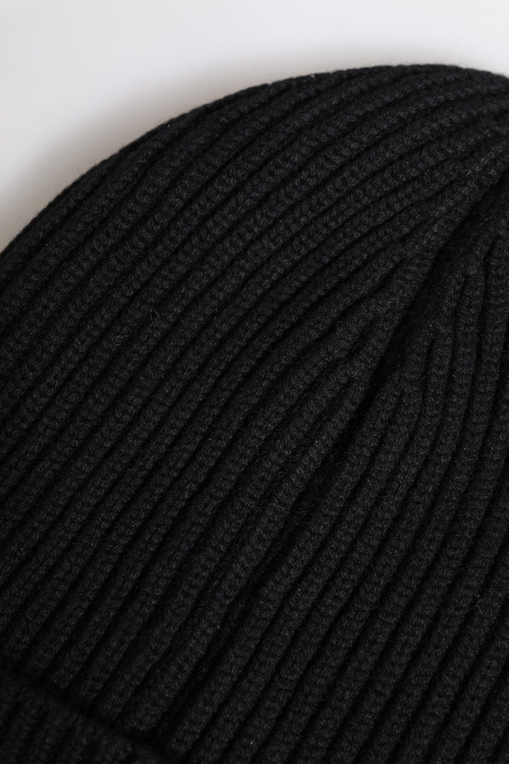 Dolce &amp; Gabbana Black Cashmere Knitted Winter Beanie Hat