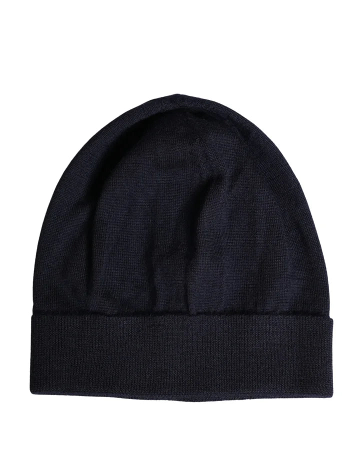 Dolce & Gabbana Black Cashmere Knitted Women Winter Beanie Hat