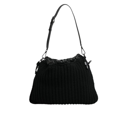 Dolce & Gabbana Black Cashmere Leather Shoulder Bag for Women