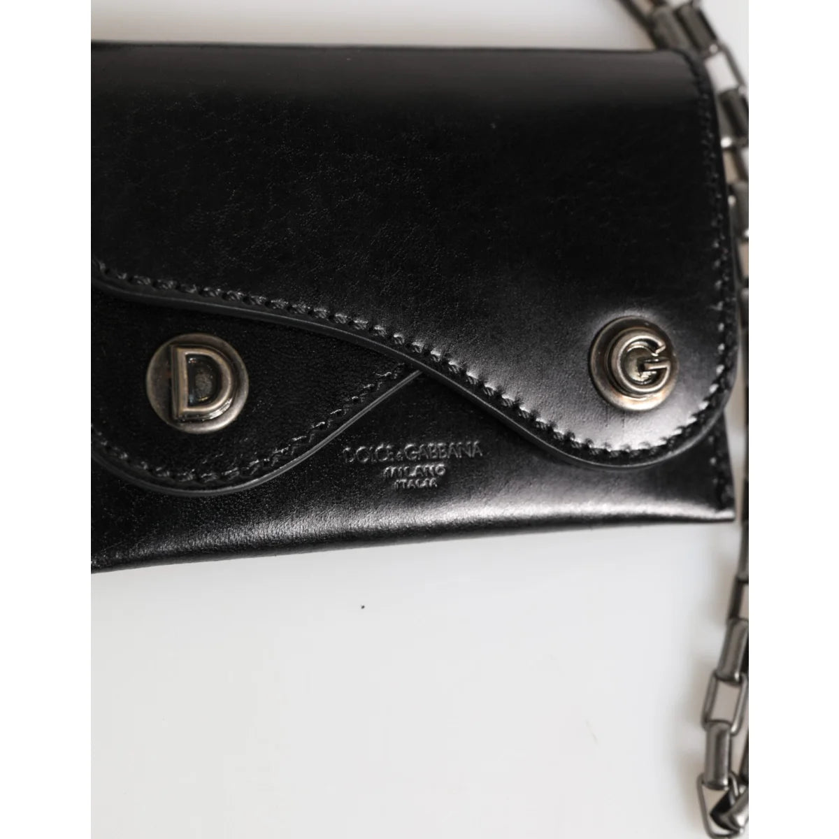 Dolce & Gabbana Black Cavallo Leather Bifold Cardholder Wallet