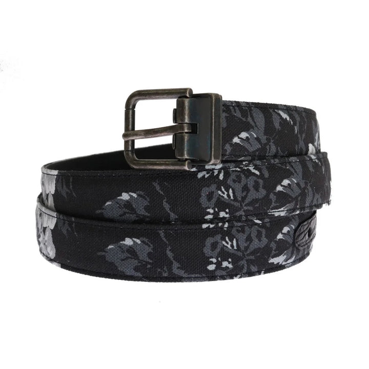 Dolce & Gabbana Black Cayman Linen Leather Belt