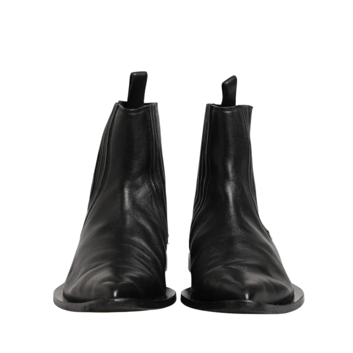 Dolce & Gabbana Black Chelsea Men Short Ankle Boots Shoes