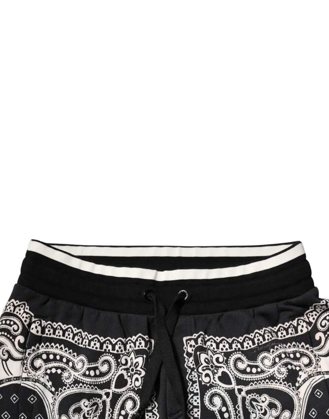 Dolce &amp; Gabbana Black Cotton Bandana Jogger Sweatpants Pants
