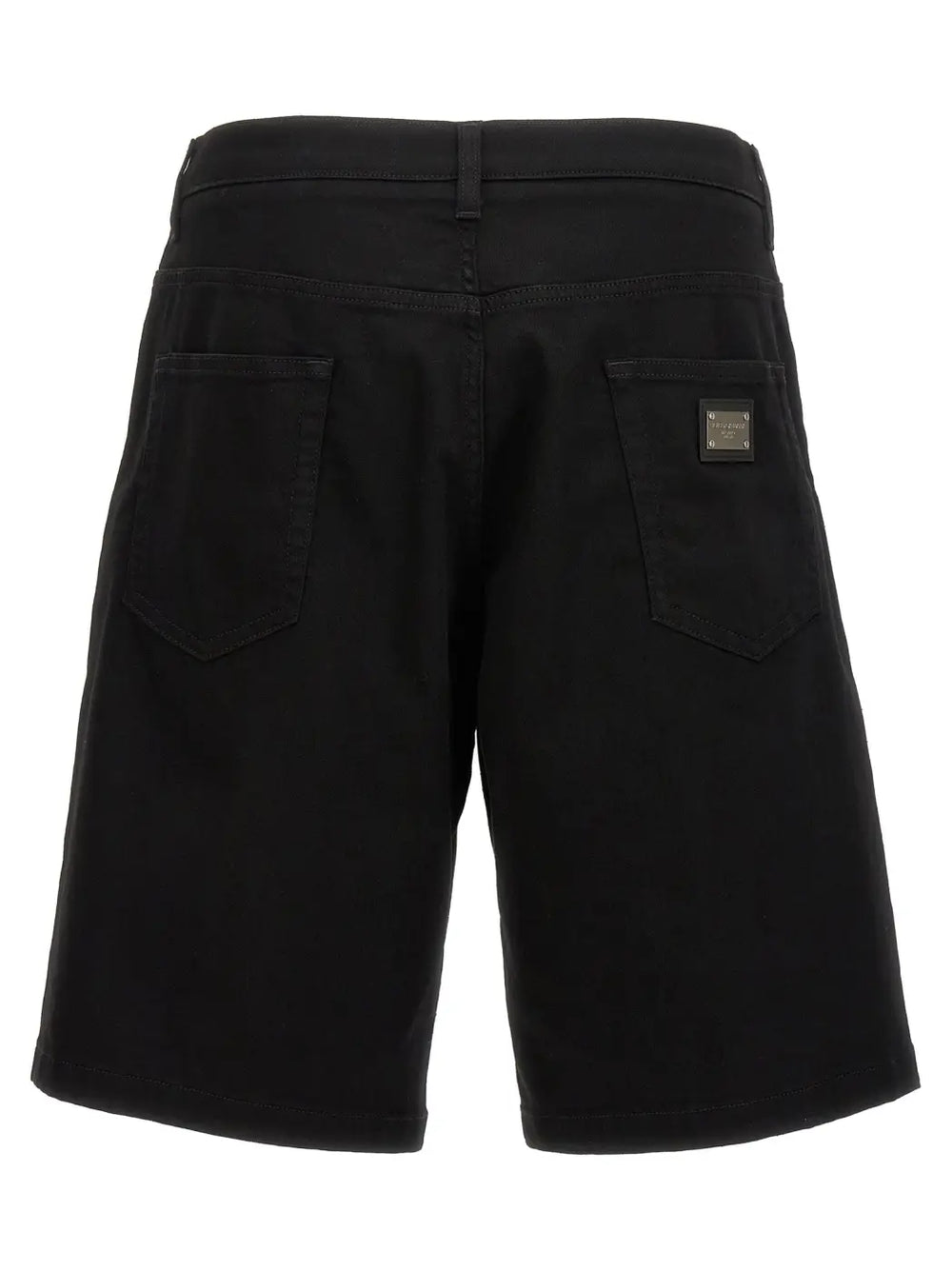 Dolce & Gabbana Black Cotton Bermuda Shorts
