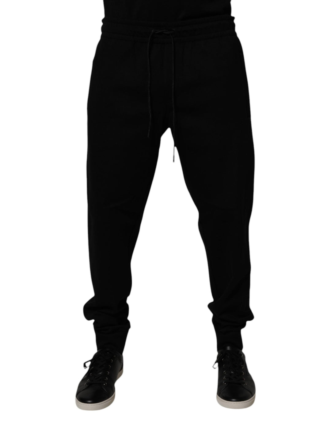 Dolce &amp; Gabbana Black Cotton Blend Jogger Sweatpants Pants