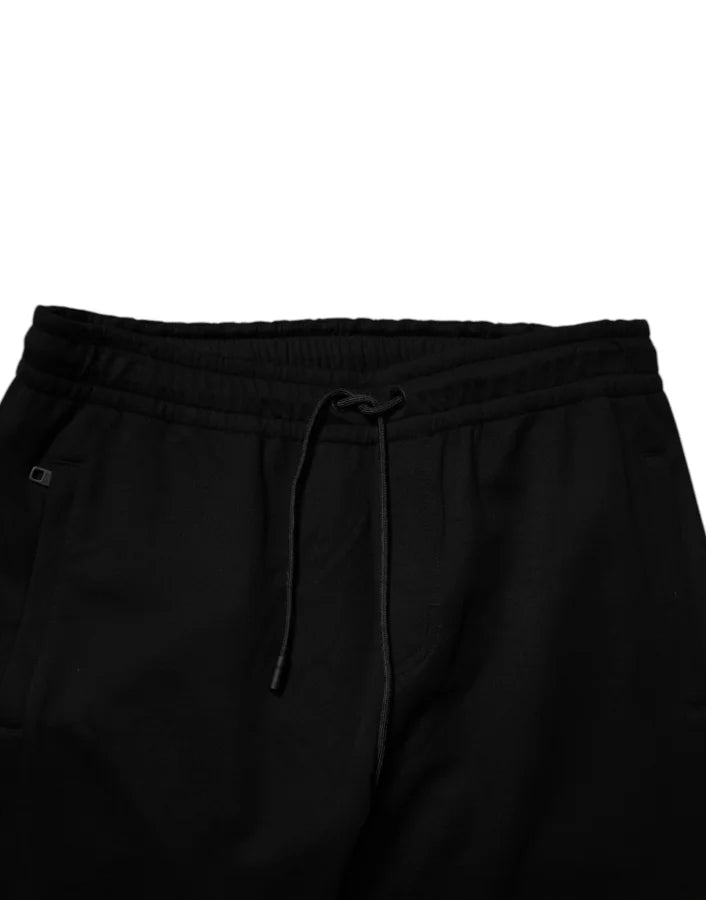 Dolce & Gabbana Black Cotton Blend Jogger Sweatpants Pants