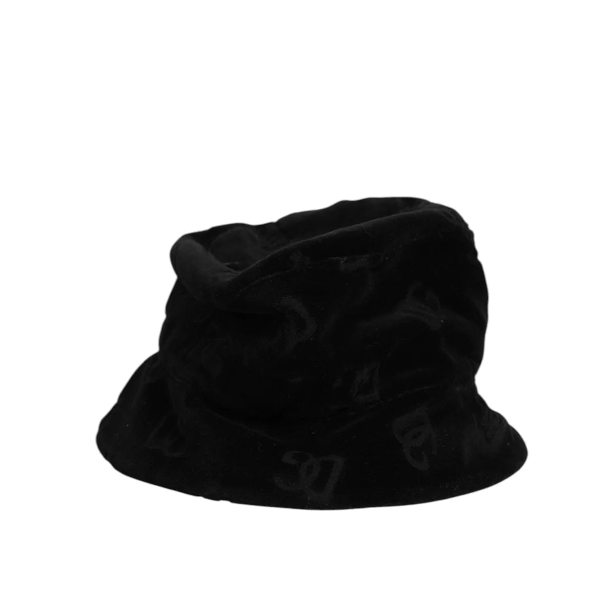 Dolce & Gabbana Black Cotton Bucket Hat with Suede Detailing