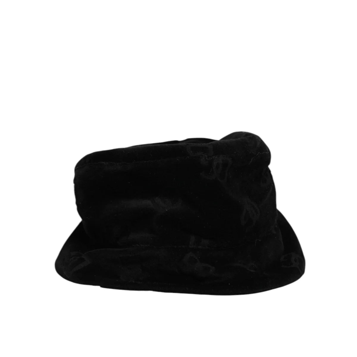Dolce & Gabbana Black Cotton Bucket Hat with Suede Detailing