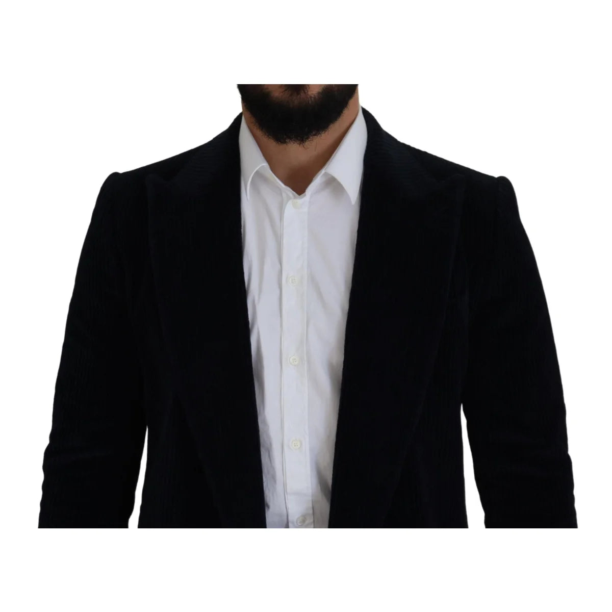 Dolce & Gabbana Black Cotton Cardigan Long Coat Men Jacket