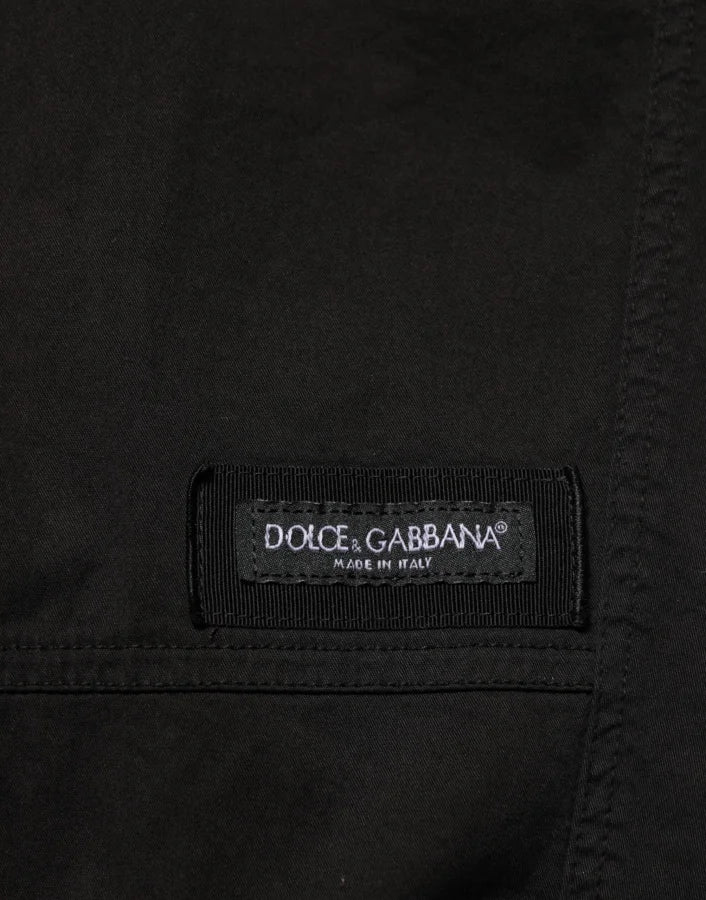 Dolce & Gabbana Black Cotton Cargo Jogger Sweatpants Pants