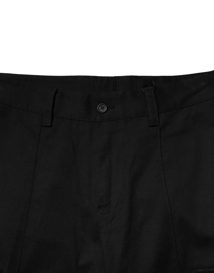 Dolce & Gabbana Black Cotton Cargo Joggers Men Pants