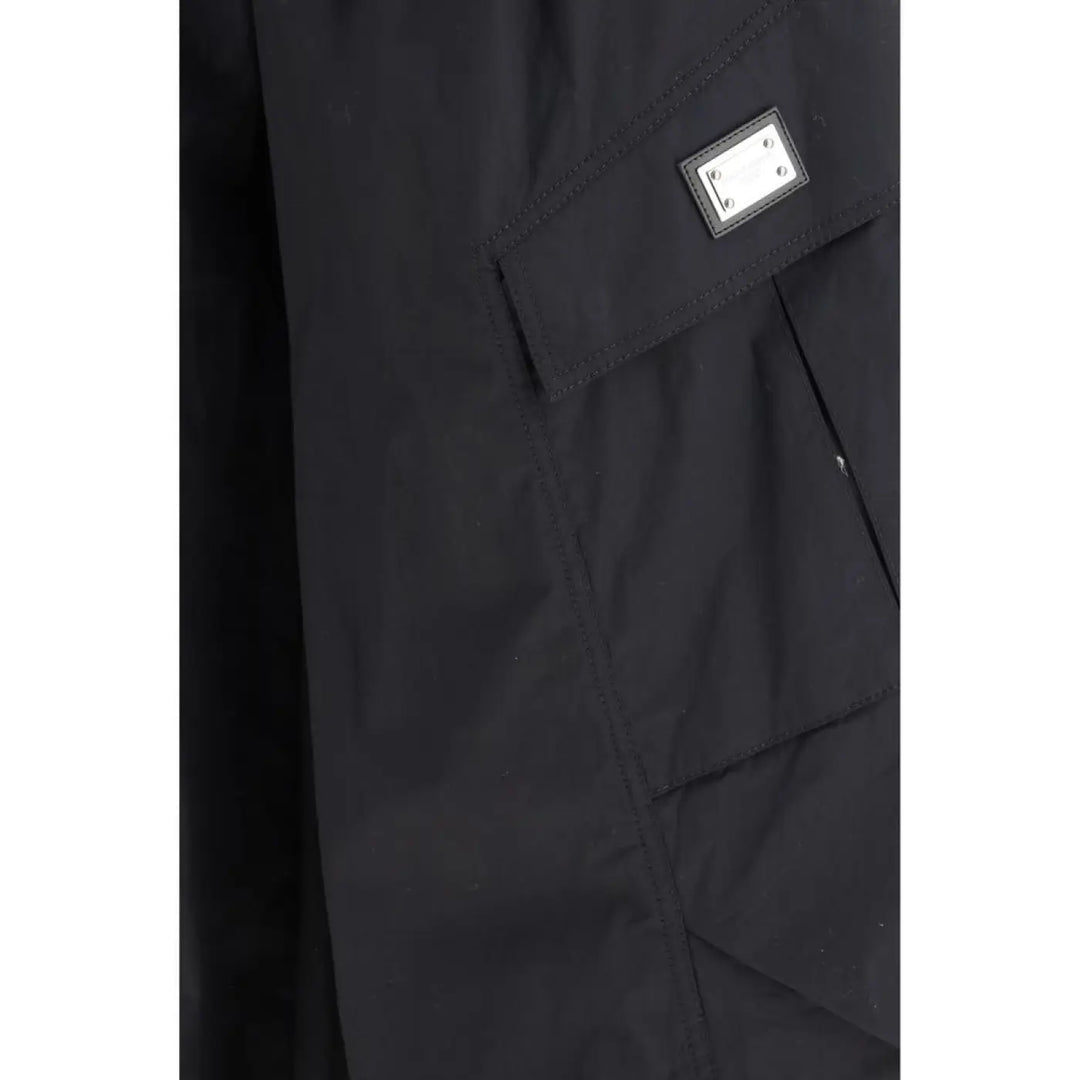 Dolce &amp; Gabbana Black Cotton Cargo Pants