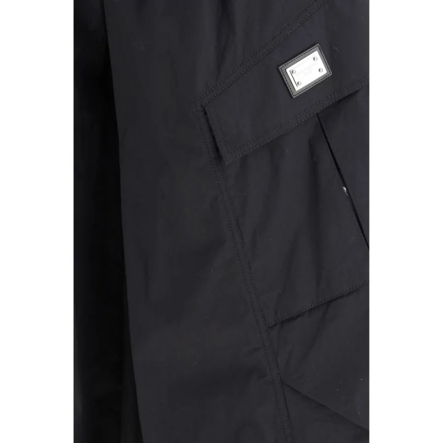 Dolce & Gabbana Black Cotton Cargo Pants