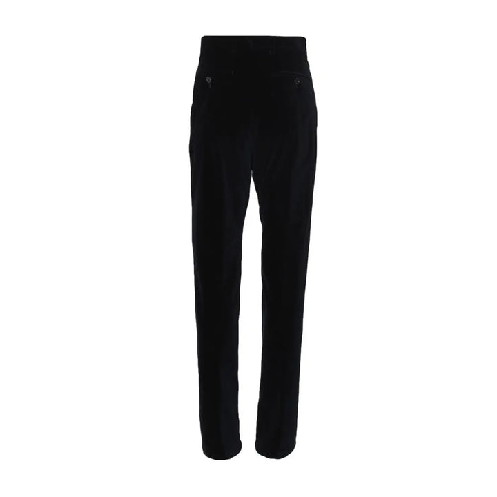 Dolce &amp; Gabbana Black Cotton Casual Pants