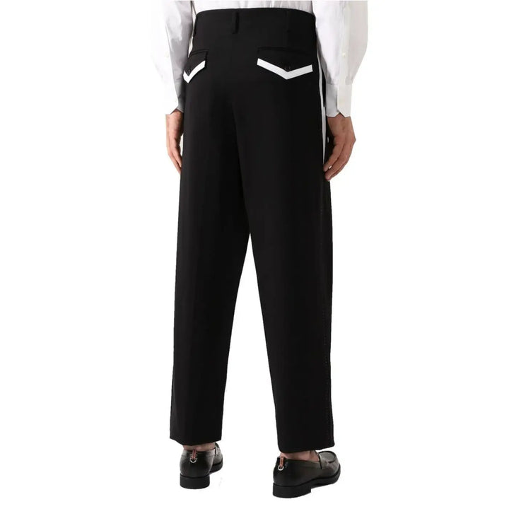 Dolce &amp; Gabbana Black Cotton Casual Pants