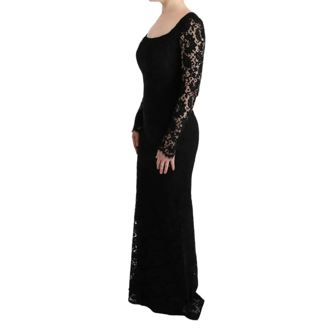 Dolce &amp; Gabbana Black Cotton Cocktail Dress