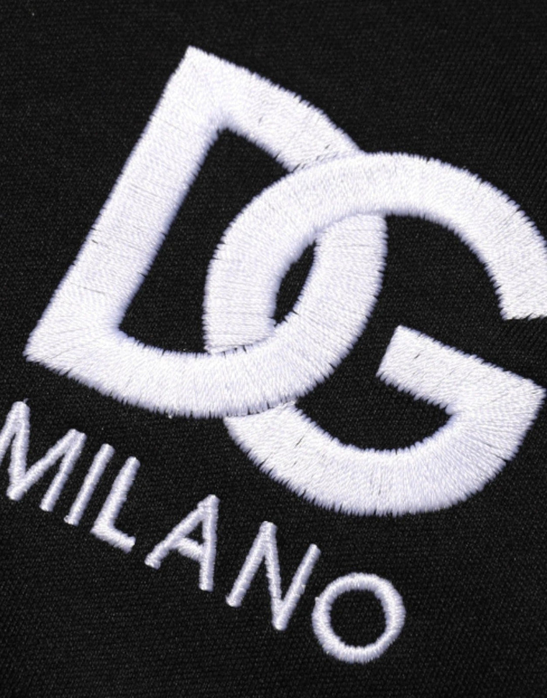 Dolce &amp; Gabbana Black Cotton Dg Logo Embroidery Top T-shirt