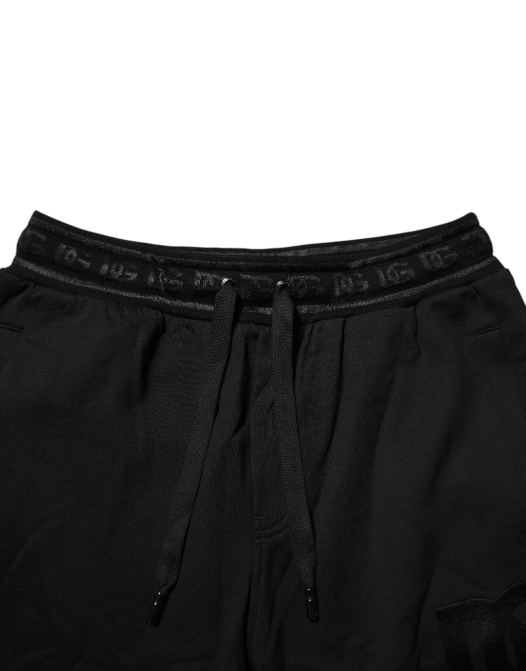 Dolce &amp; Gabbana Black Cotton Drawstring Jogger Pants